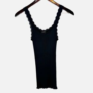 Eileen Fisher | 100% Silk Tank w Lace Edge, M